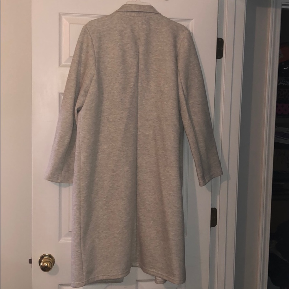 • Grey Winter Trench Coat • - Picture 2 of 4